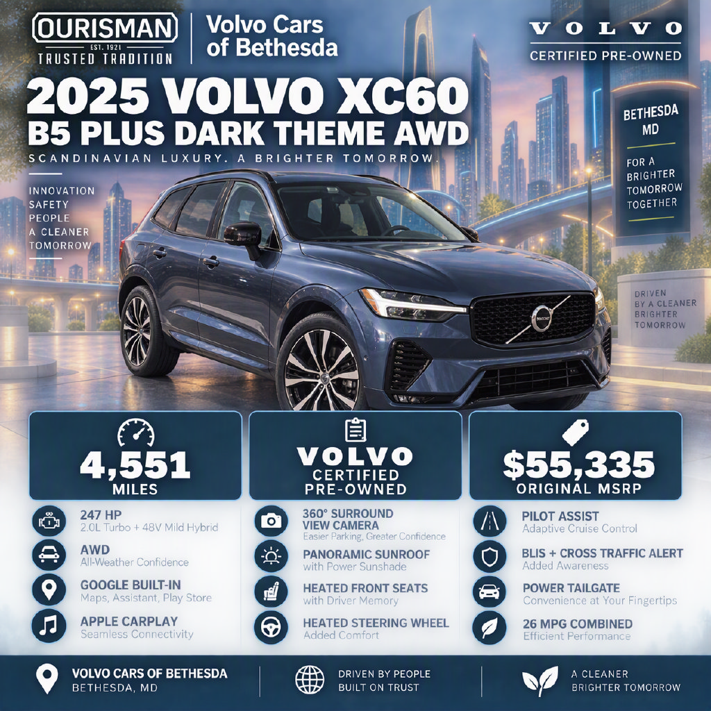 Certified 2025 Volvo XC60 B5 Plus w/ Protection Package Premier AWD/4WD image 2