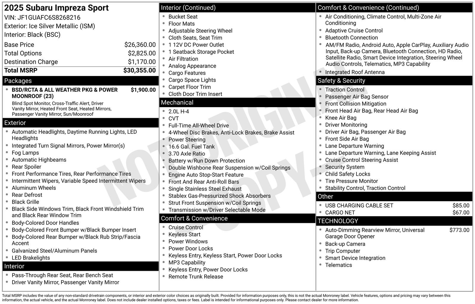 Certified 2025 Subaru Impreza 2.0i Sport image 11