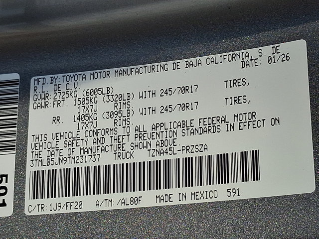 Certified 2026 Toyota Tacoma SR5 AWD/4WD image 26