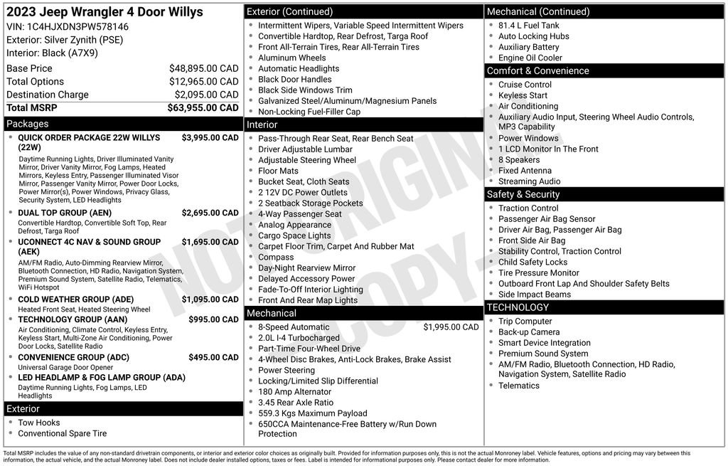 Used 2023 Jeep Wrangler Willys AWD/4WD image 13