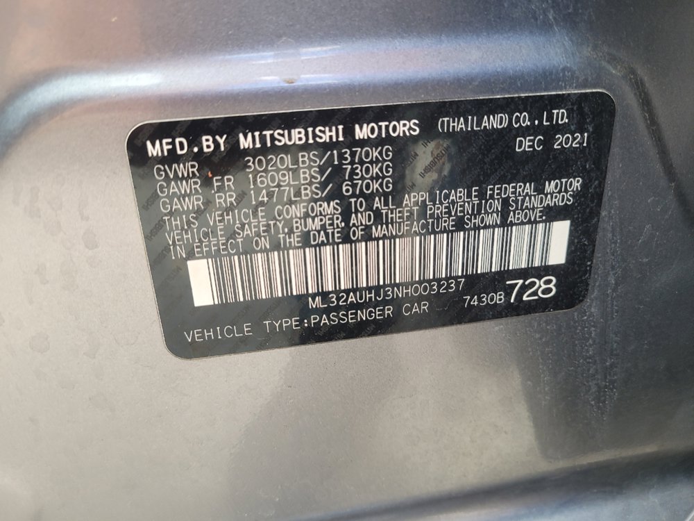 Used 2022 Mitsubishi Mirage LE FWD image 33