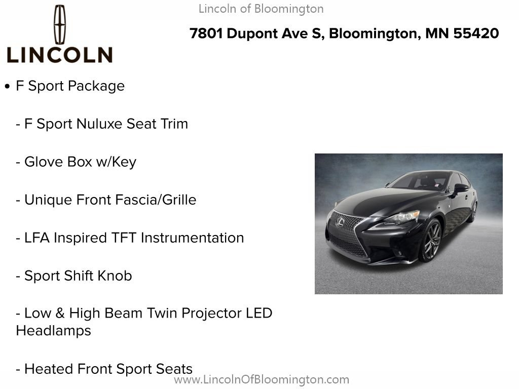 Used 2014 Lexus IS 350 AWD w/ F Sport Package image 9