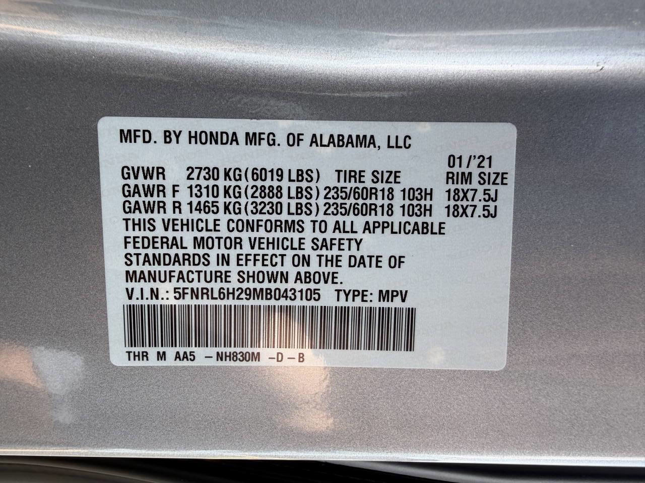 Used 2021 Honda Odyssey LX image 29