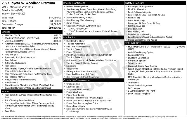 New 2027 Toyota bZ Woodland AWD/4WD image 6