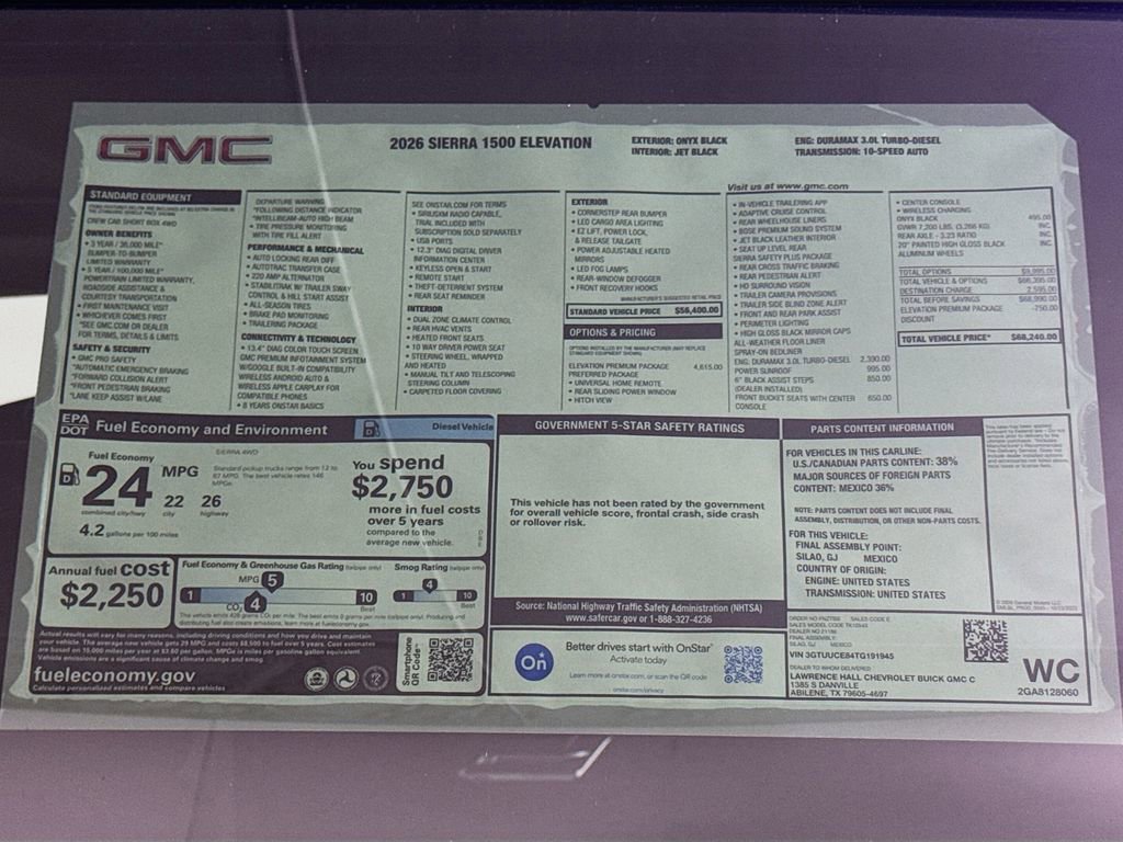 New 2026 GMC Sierra 1500 Elevation w/ Elevation Premium Package image 20