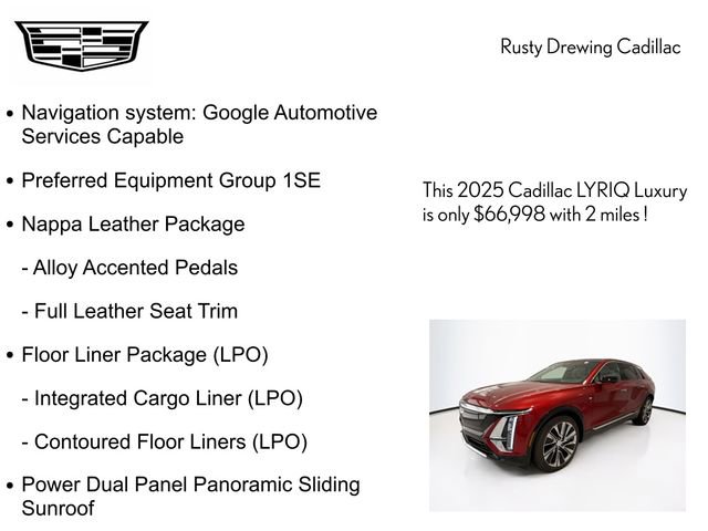 New 2025 Cadillac Lyriq Luxury w/ Nappa Leather Package image 4