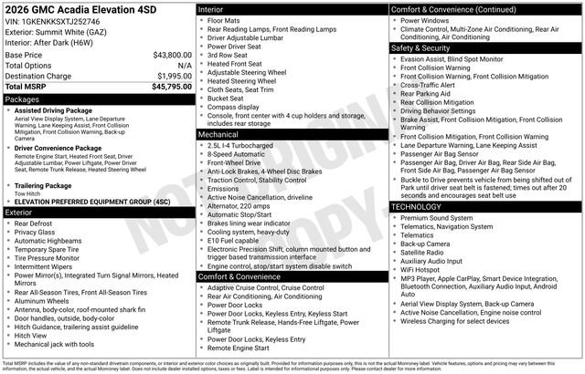 Used 2026 GMC Acadia Elevation FWD video 2