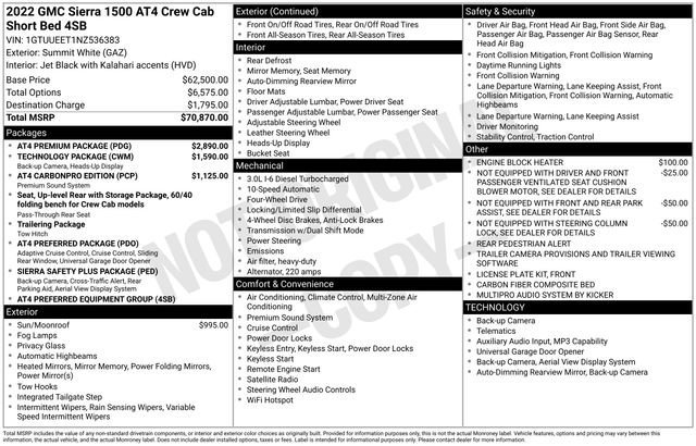 Used 2022 GMC Sierra 1500 AT4 w/ AT4 Premium Package image 18