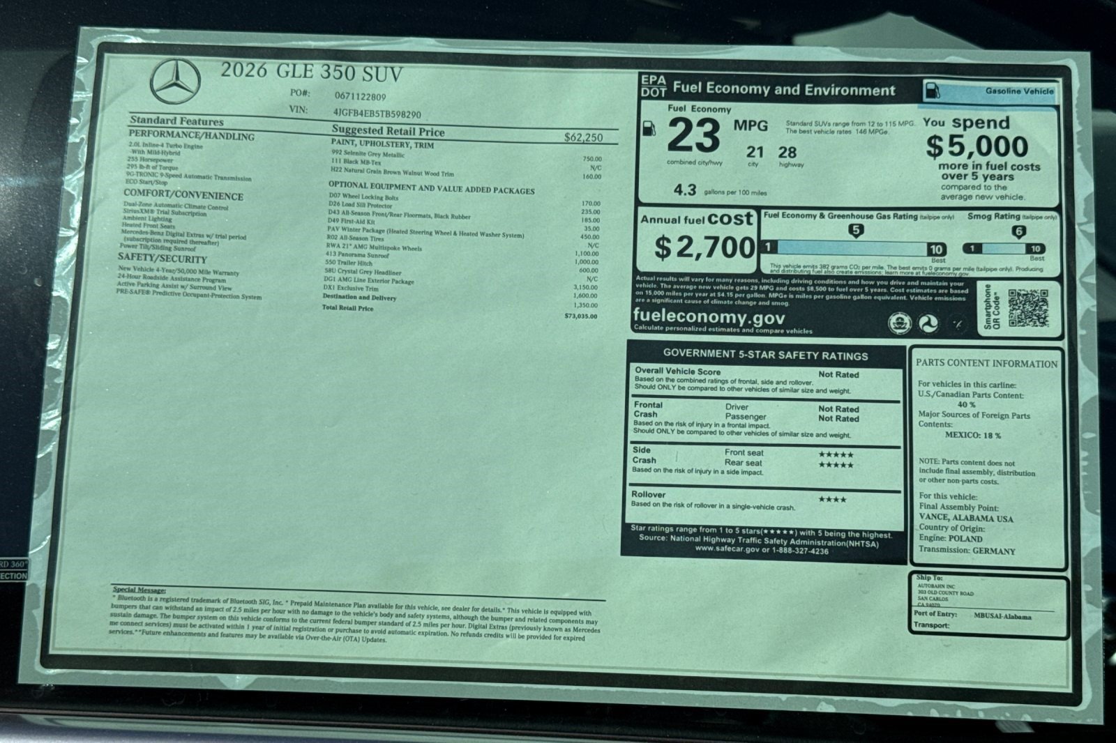 Certified 2026 Mercedes-Benz GLE 350 4MATIC image 33