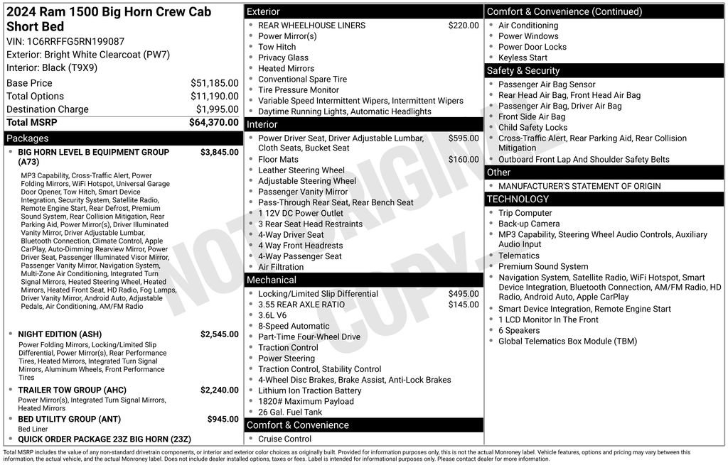 Used 2024 RAM 1500 Big Horn AWD/4WD image 33