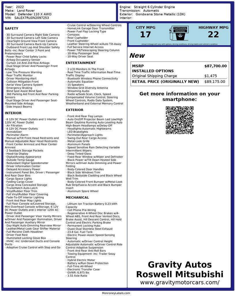 Used 2022 Land Rover Defender 110 X image 3