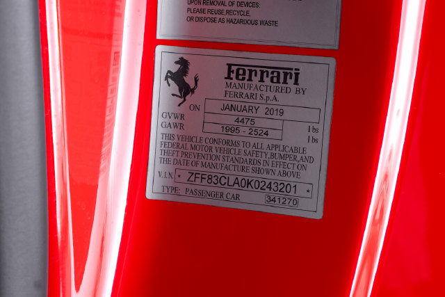 Certified 2019 Ferrari 812 Superfast RWD image 70