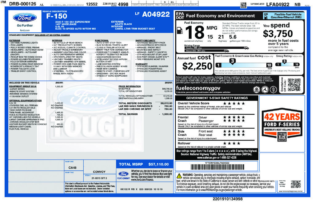 Used 2020 Ford F150 Lariat AWD/4WD image 11