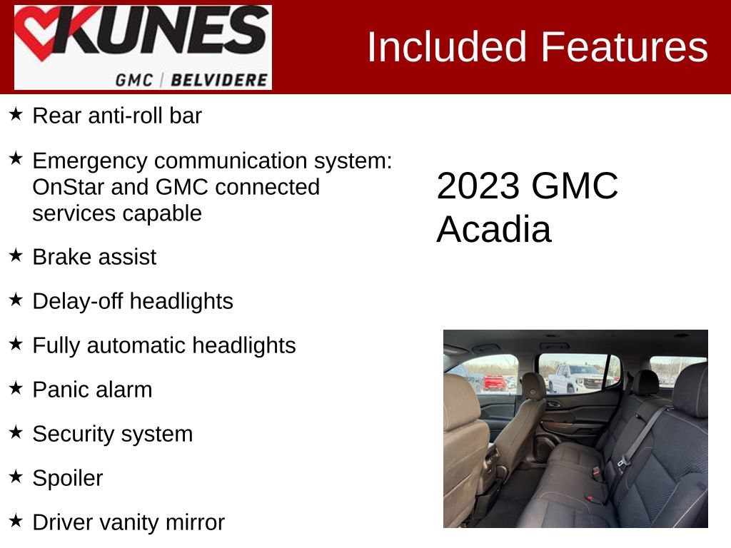 Used 2023 GMC Acadia SLE FWD image 3