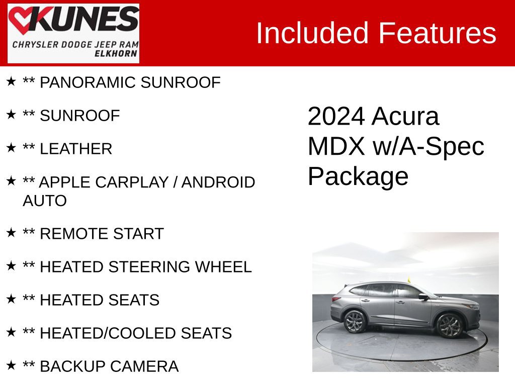 Used 2024 Acura MDX A-Spec AWD/4WD image 2