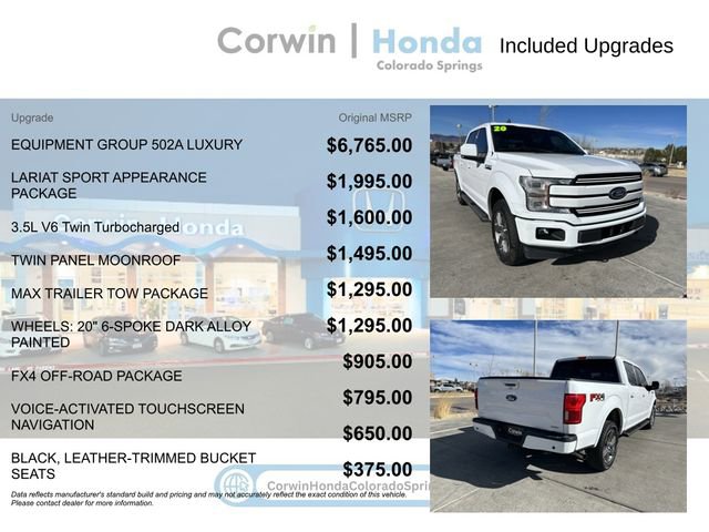 Used 2020 Ford F150 Lariat w/ Equipment Group 502A Luxury image 4