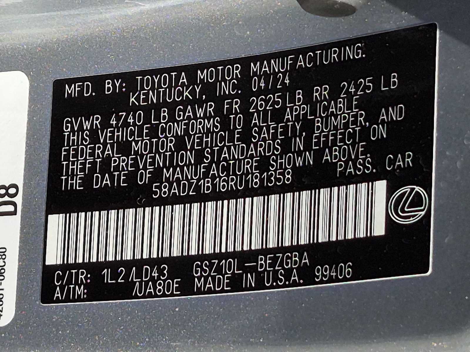 Used 2024 Lexus ES 350 w/ Premium Package FWD image 37