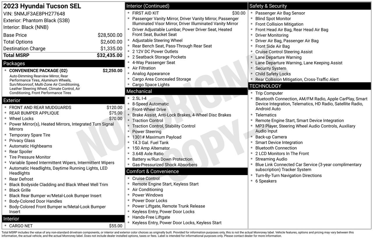Used 2023 Hyundai Tucson SEL w/ Convenience Package FWD image 5