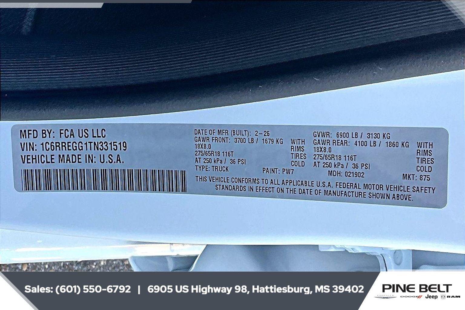 New 2026 RAM 1500 Tradesman RWD image 7