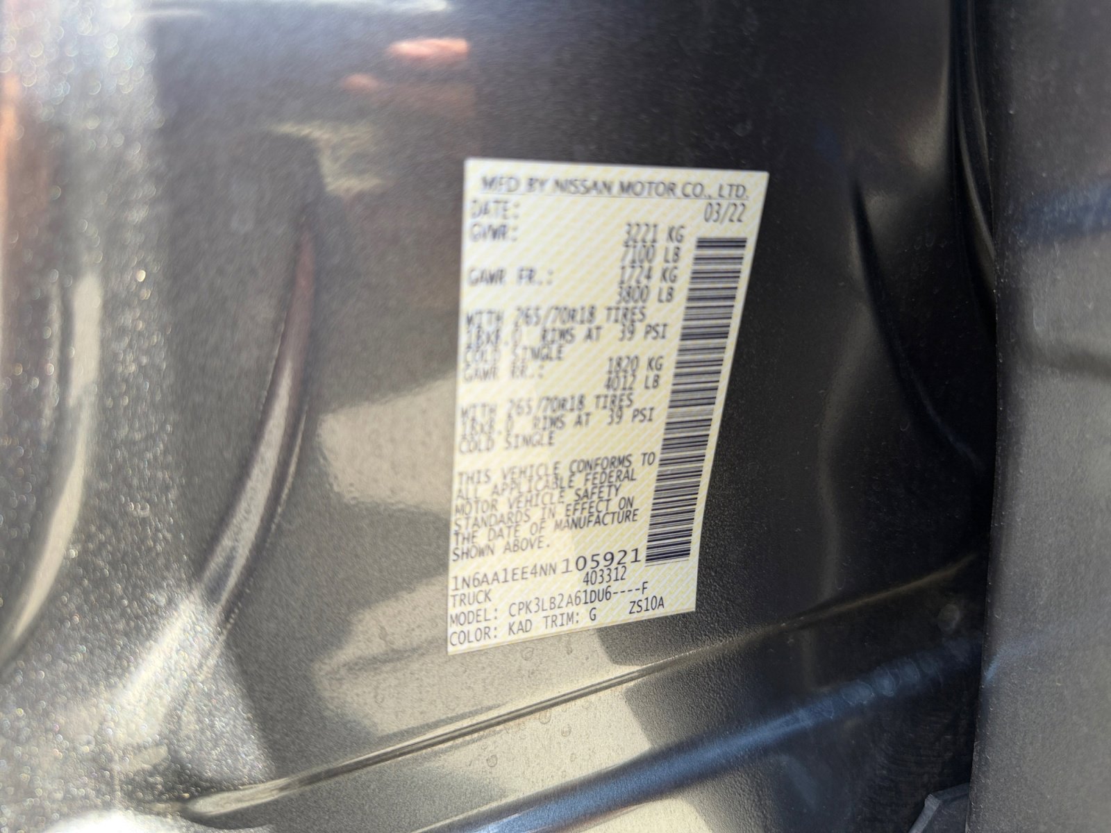 Used 2022 Nissan Titan SV w/ Accessory Utility Package RWD image 34
