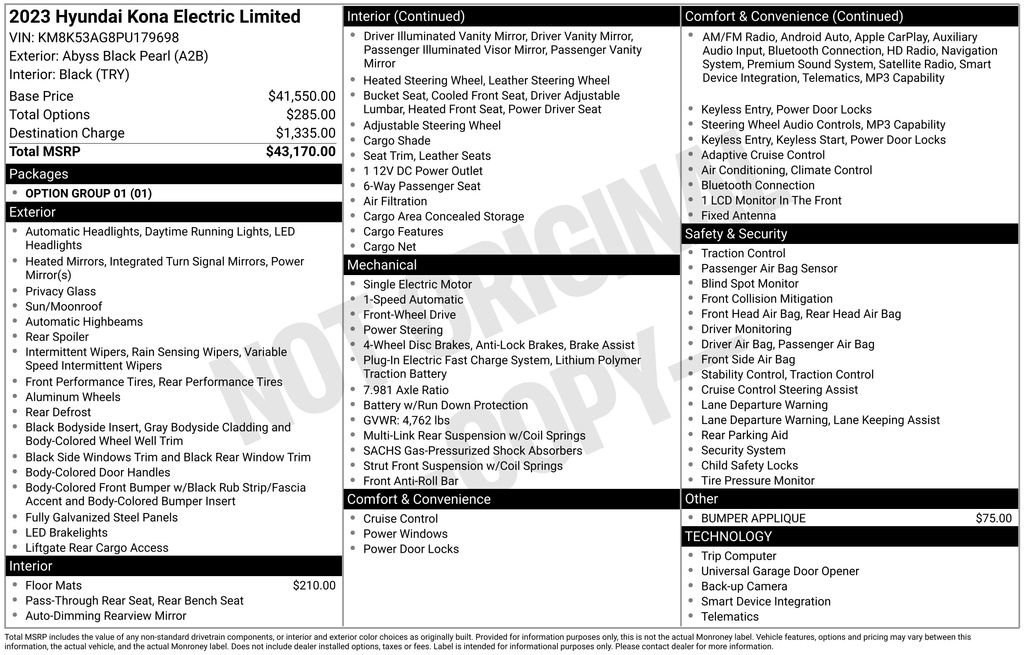 Certified 2023 Hyundai Kona Limited FWD image 48