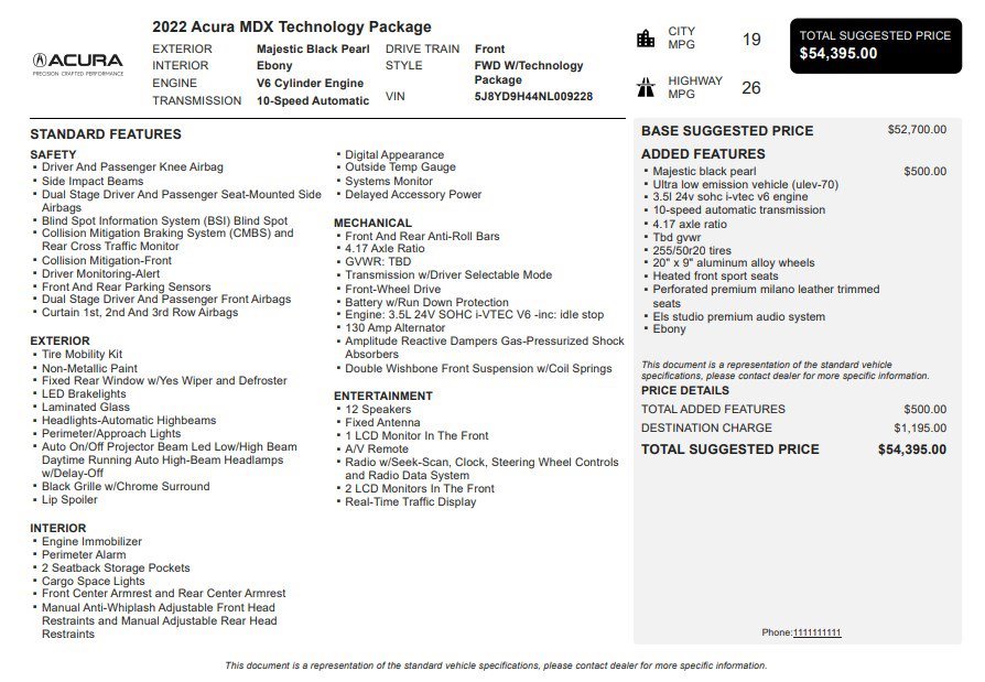 Used 2022 Acura MDX FWD w/ Technology Package image 36
