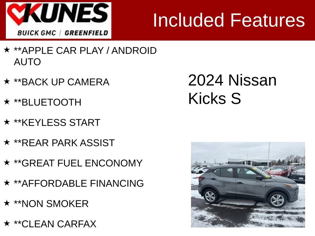 Used 2024 Nissan Kicks S image 2