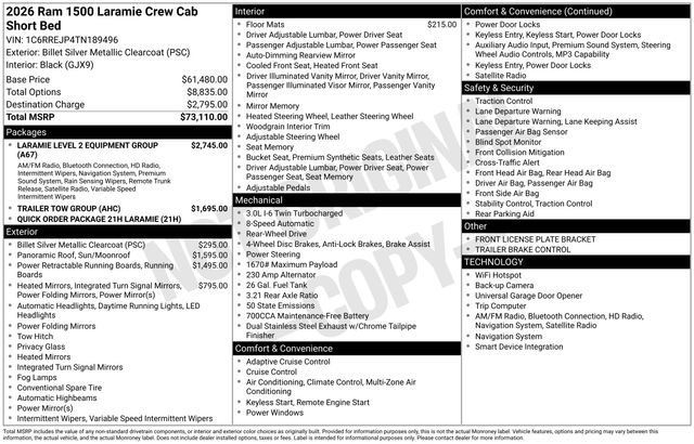 New 2026 RAM 1500 Laramie RWD image 33
