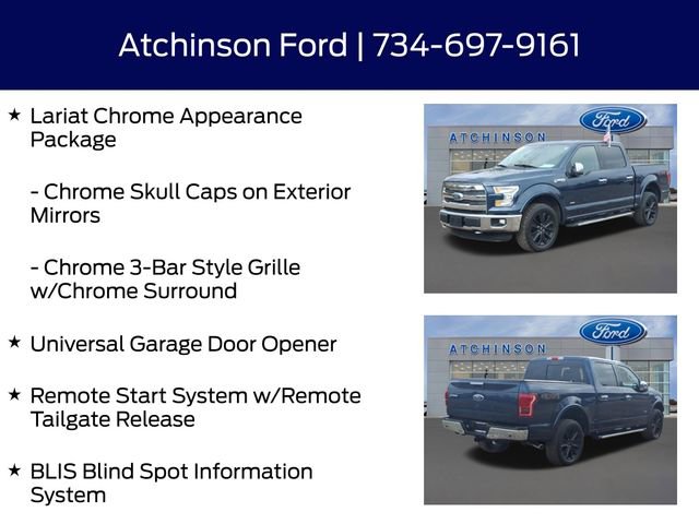 Used 2016 Ford F150 Lariat w/ Equipment Group 501A Mid image 16