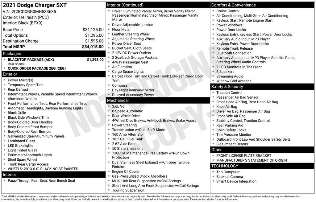 Used 2021 Dodge Charger SXT w/ Blacktop Package image 6