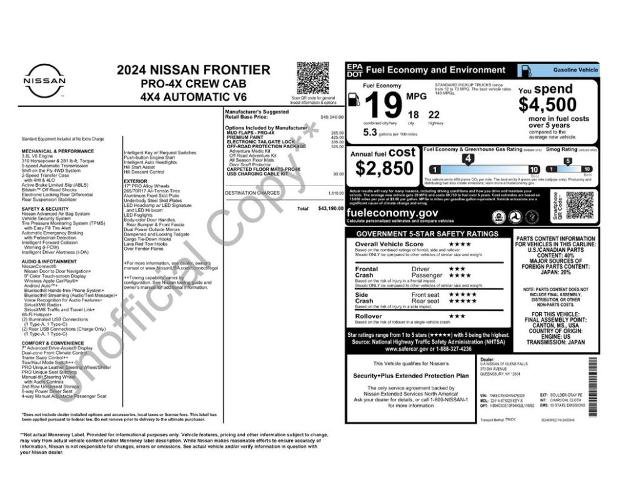 Certified 2024 Nissan Frontier PRO-4X w/ Off-Road Protection Package AWD/4WD image 6