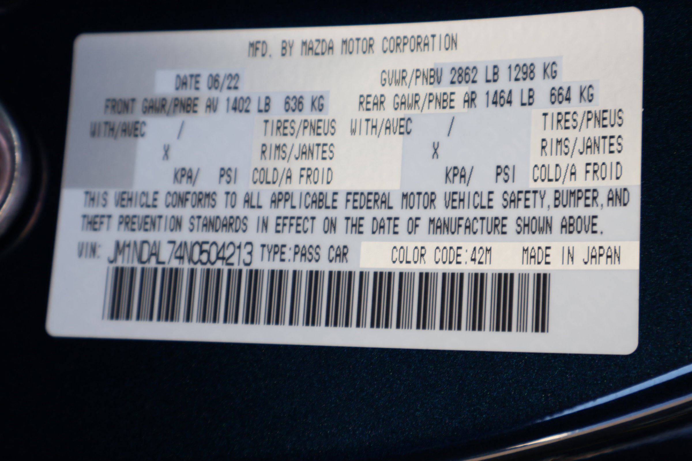 Used 2022 MAZDA MX-5 Miata Club image 25