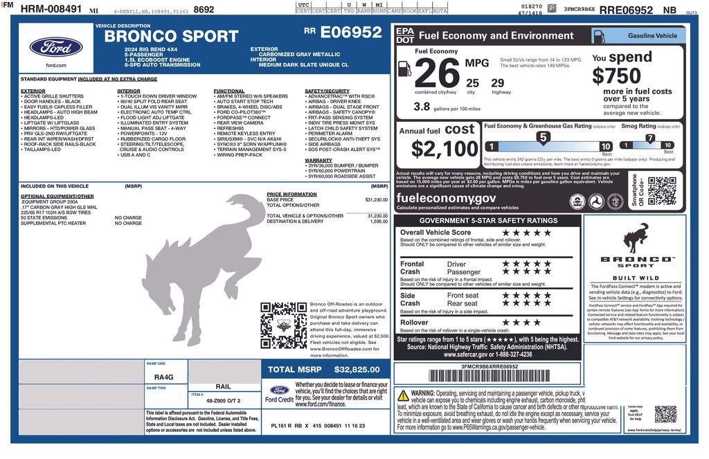 Used 2024 Ford Bronco Sport Big Bend AWD/4WD image 32