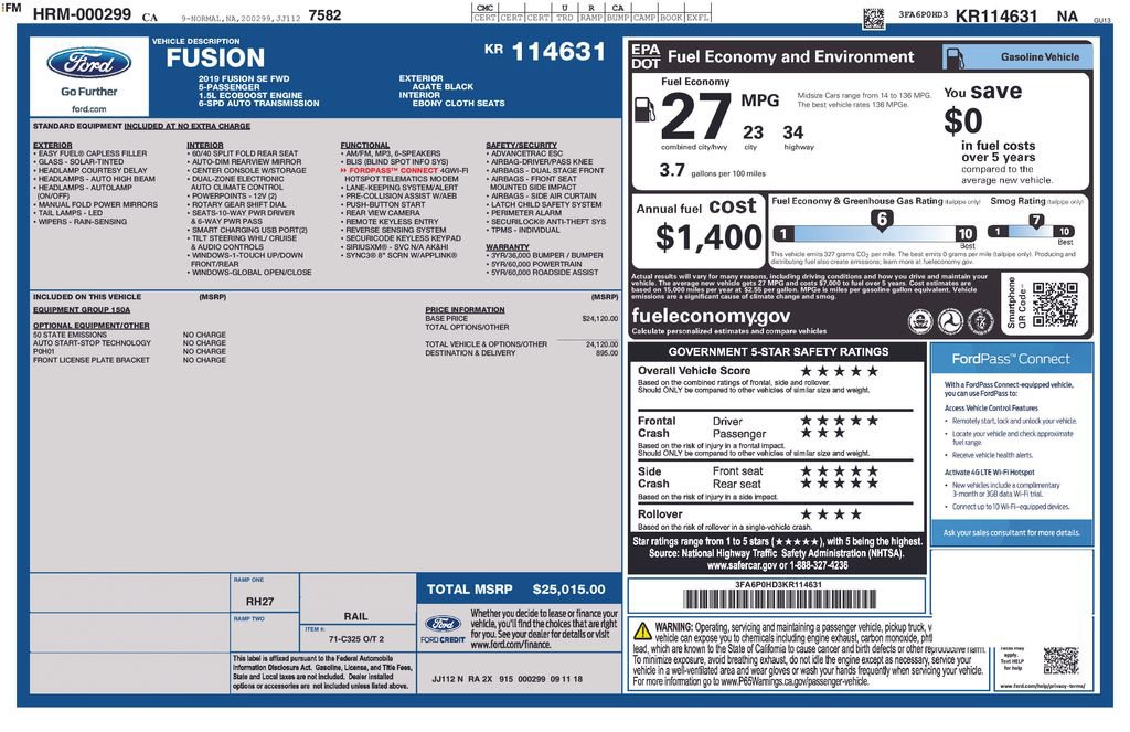 Used 2019 Ford Fusion SE image 14