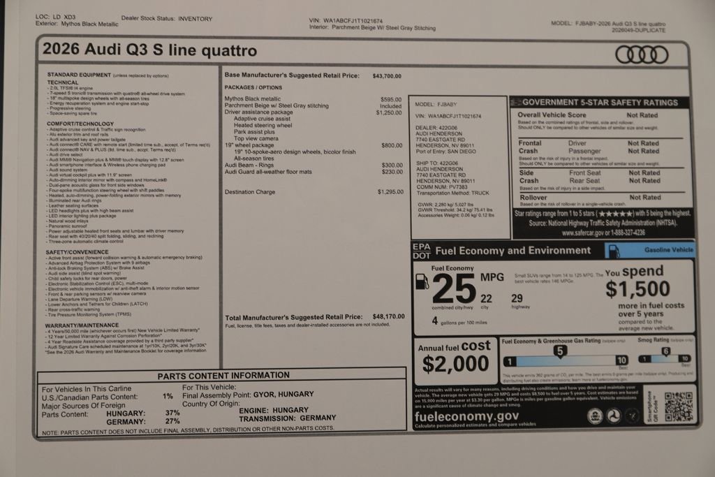 New 2026 Audi Q3 quattro 2.0T image 31