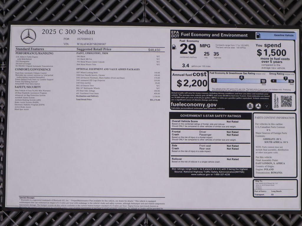 Certified 2025 Mercedes-Benz C 300 Sedan image 9