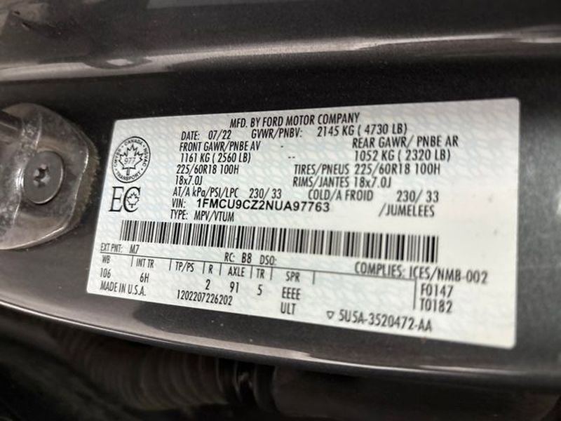 Used 2022 Ford Escape SEL w/ Technology Package image 14