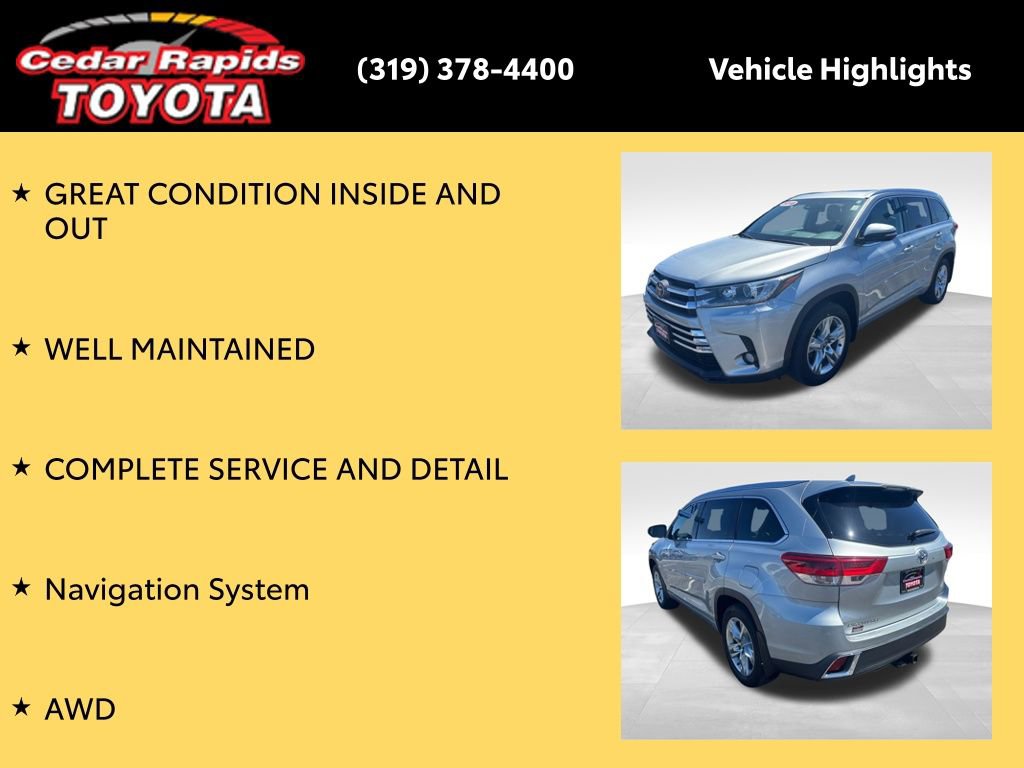 Certified 2018 Toyota Highlander Limited AWD/4WD image 7