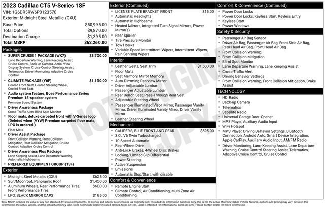 Certified 2023 Cadillac CT5 V w/ Super Cruise 1 Package RWD image 50