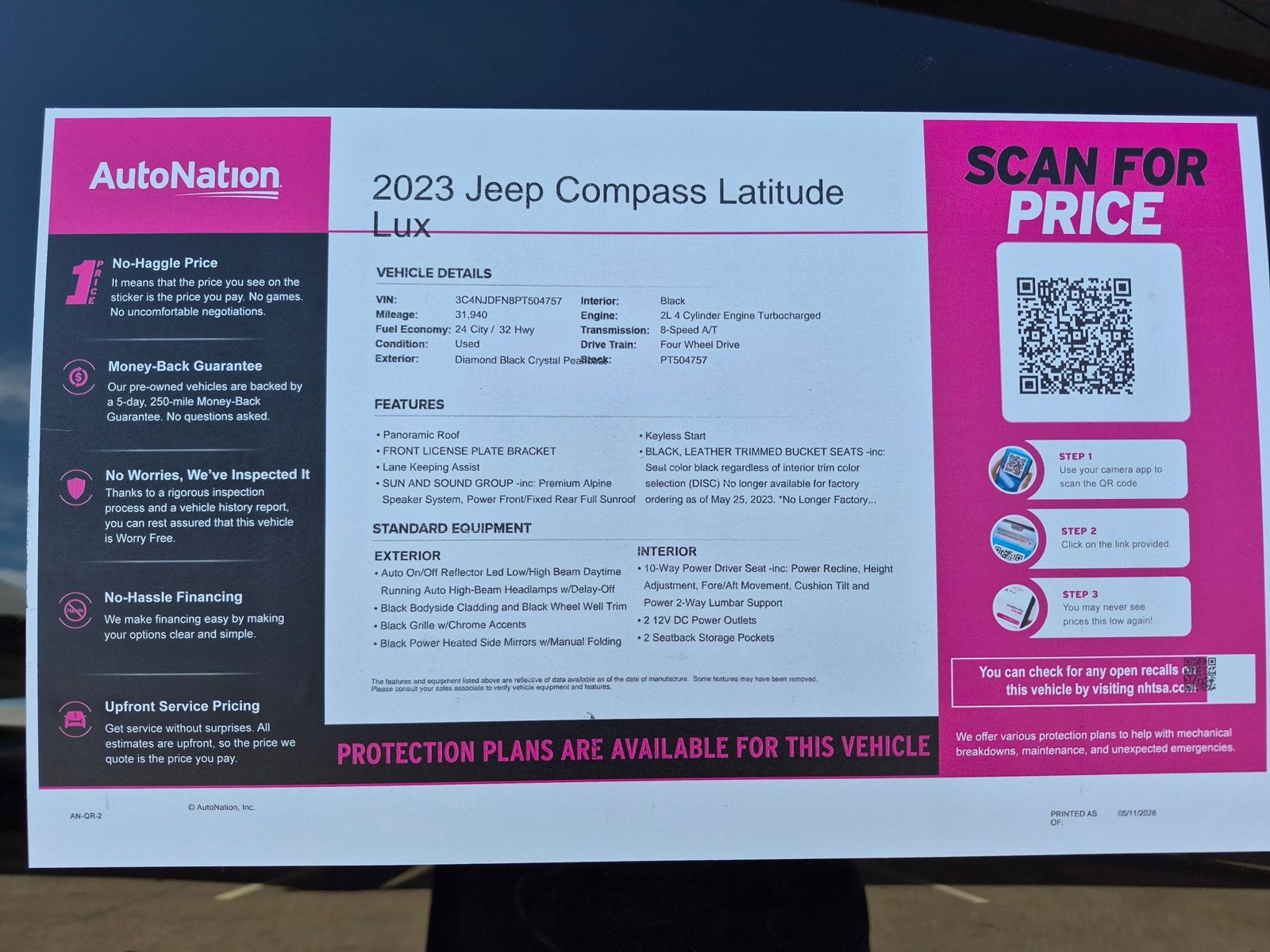 Used 2023 Jeep Compass Latitude w/ Sun and Sound Group AWD/4WD image 24