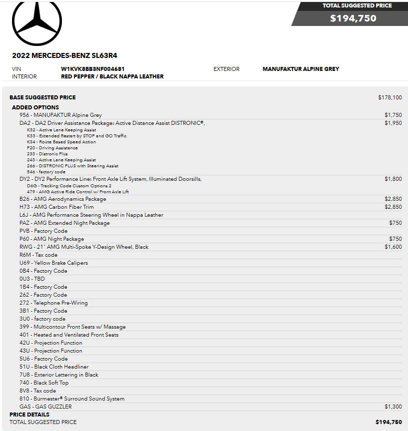 Used 2022 Mercedes-Benz SL 63 AMG 4MATIC w/ AMG Aerodynamic Package image 2