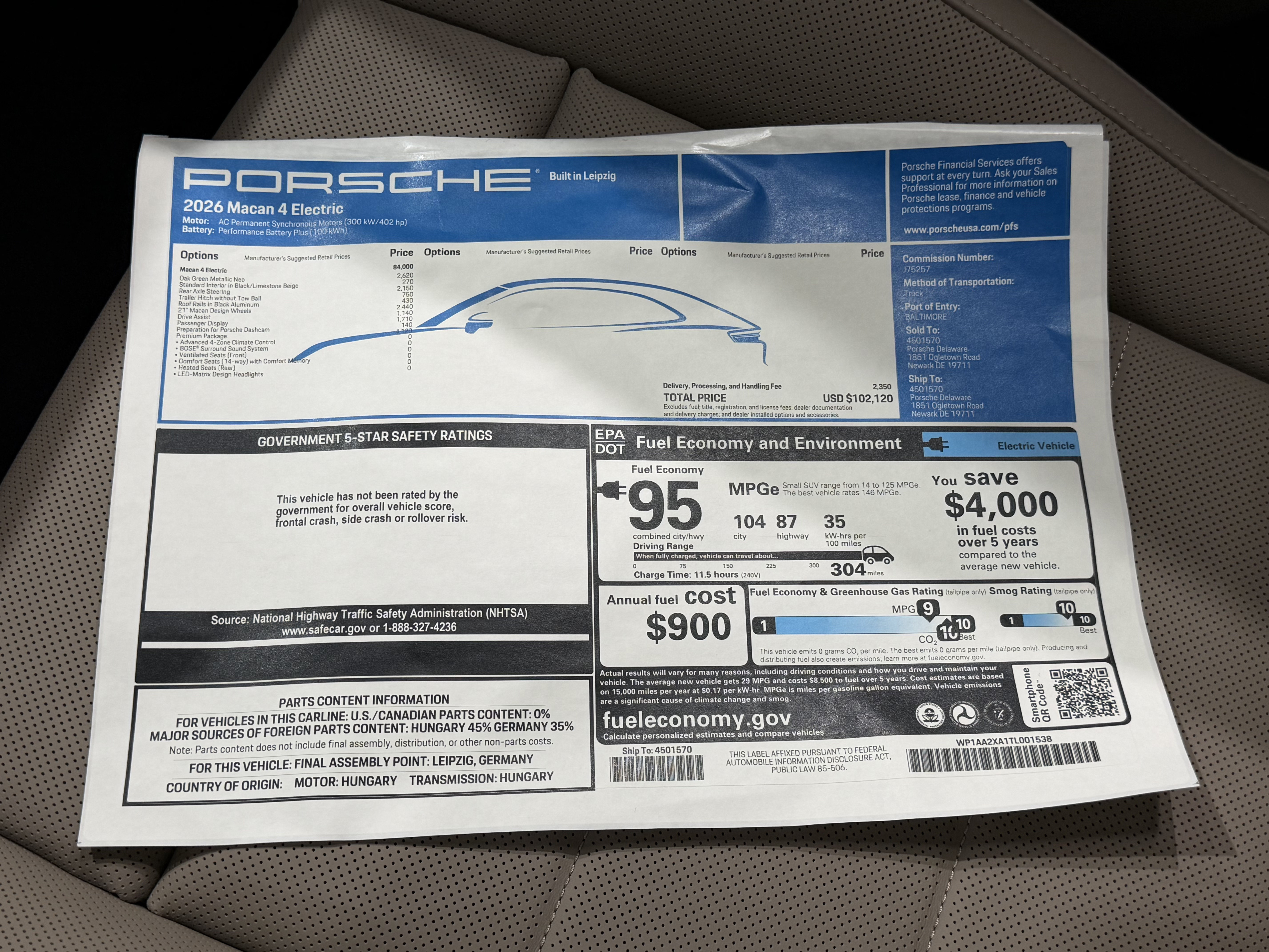 New 2026 Porsche Macan 4 Electric AWD/4WD image 55