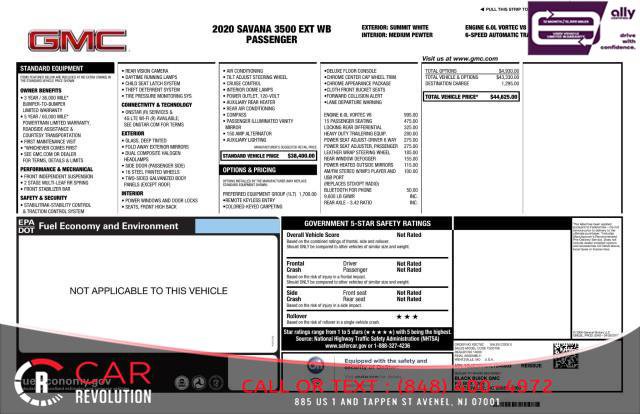 Used 2020 GMC Savana 3500 LT w/ LT Preferred Equipment Group image 10