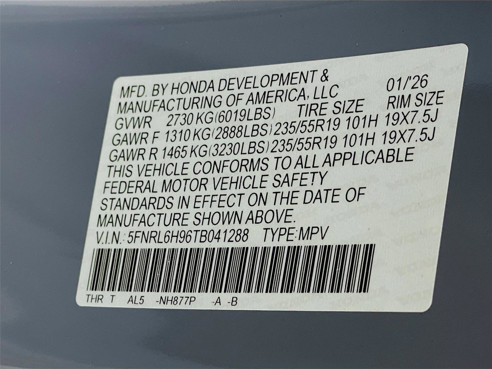 New 2026 Honda Odyssey Elite image 25