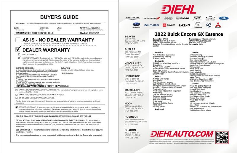 Used 2022 Buick Encore GX Essence w/ Experience Buick Package AWD/4WD image 38