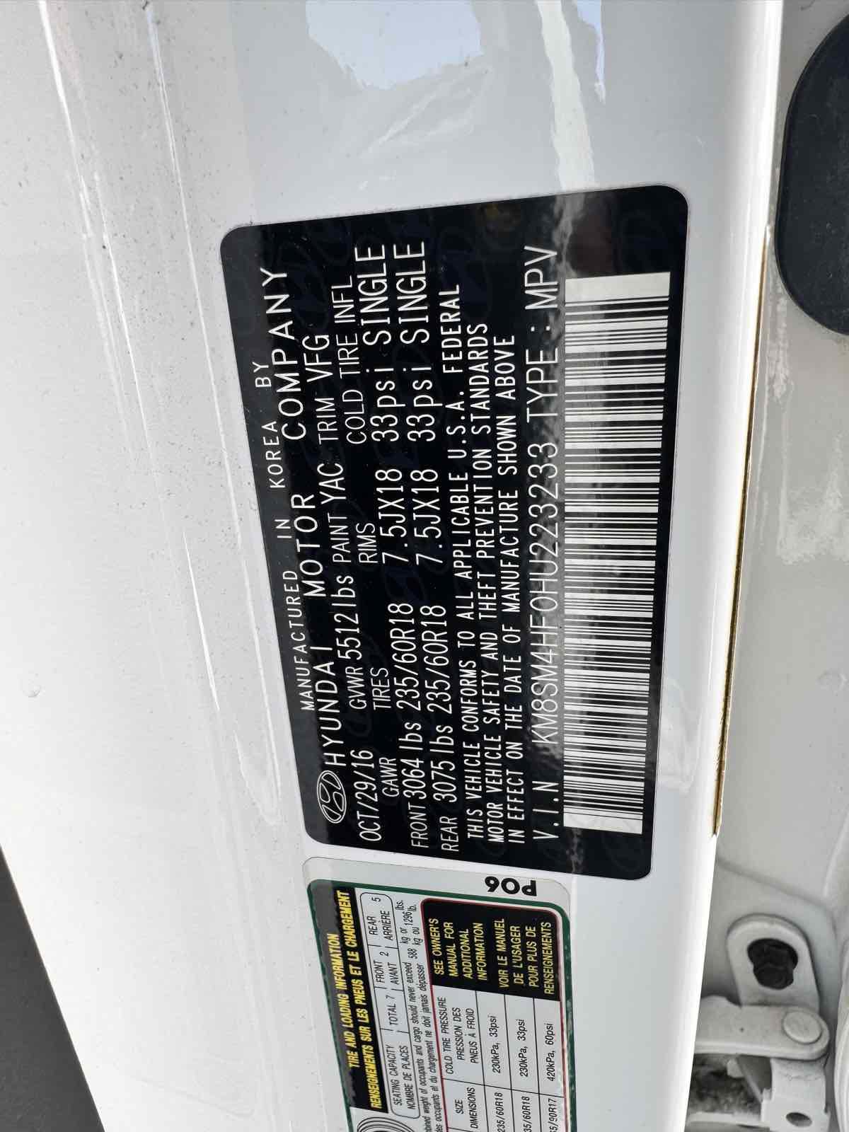Used 2017 Hyundai Santa Fe SE w/ Cargo Package FWD image 17