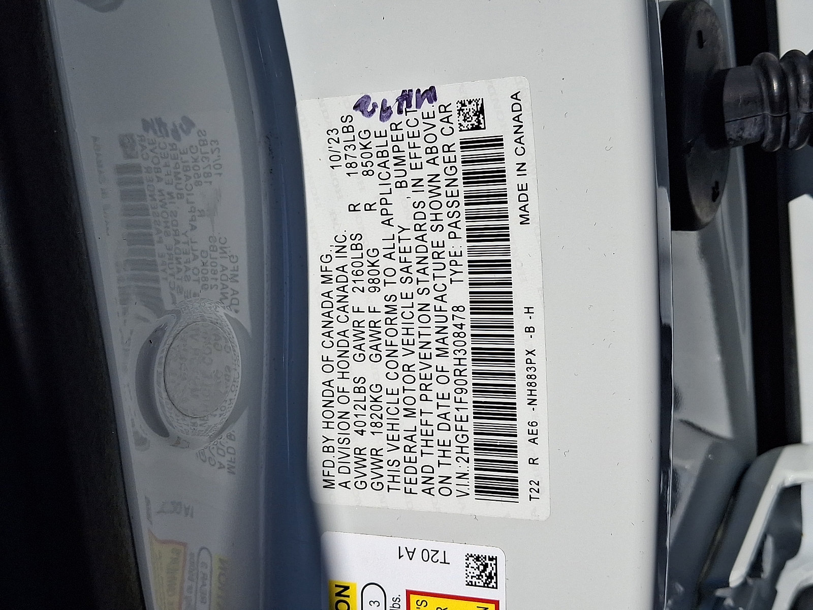 Certified 2024 Honda Civic Touring image 21