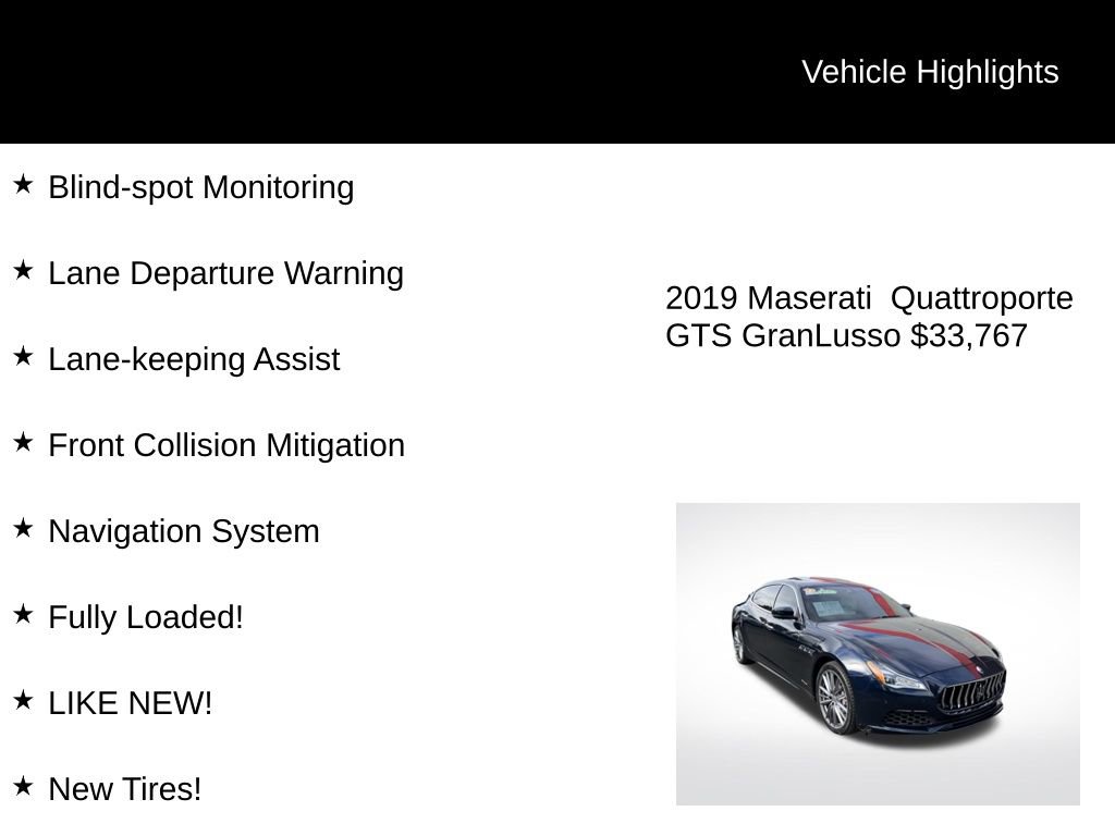 Used 2019 Maserati Quattroporte GTS GranLusso image 4