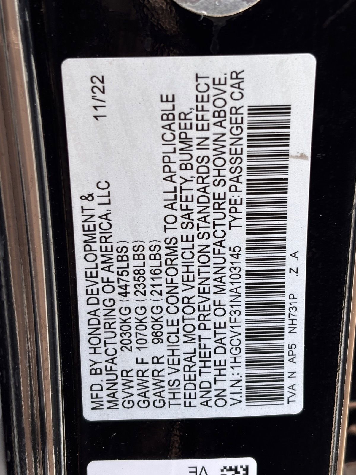 Certified 2022 Honda Accord Sport image 32