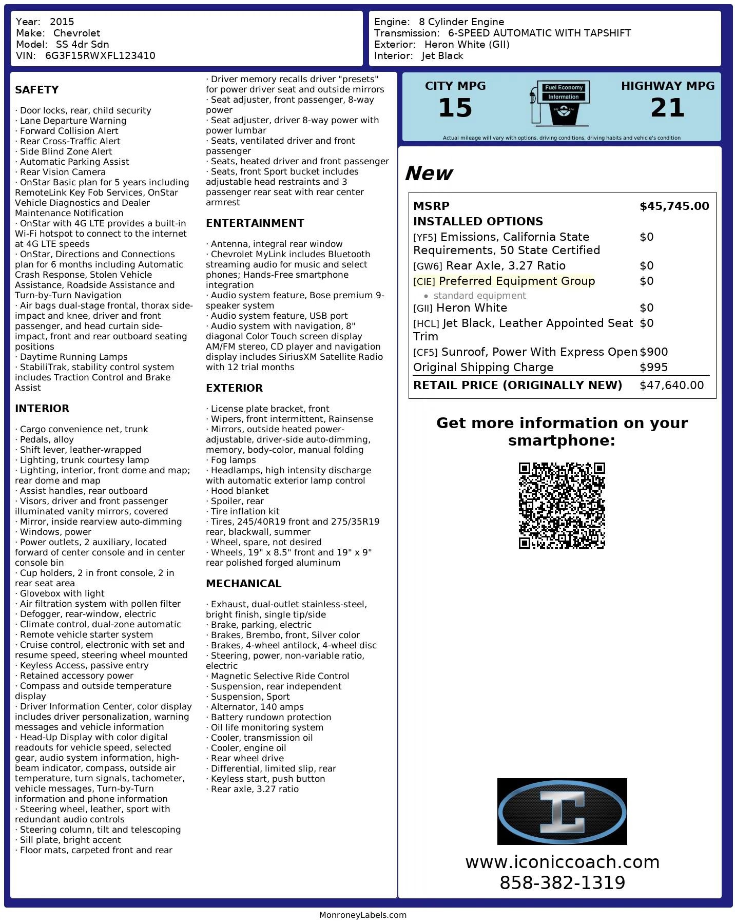 Used 2015 Chevrolet SS image 37